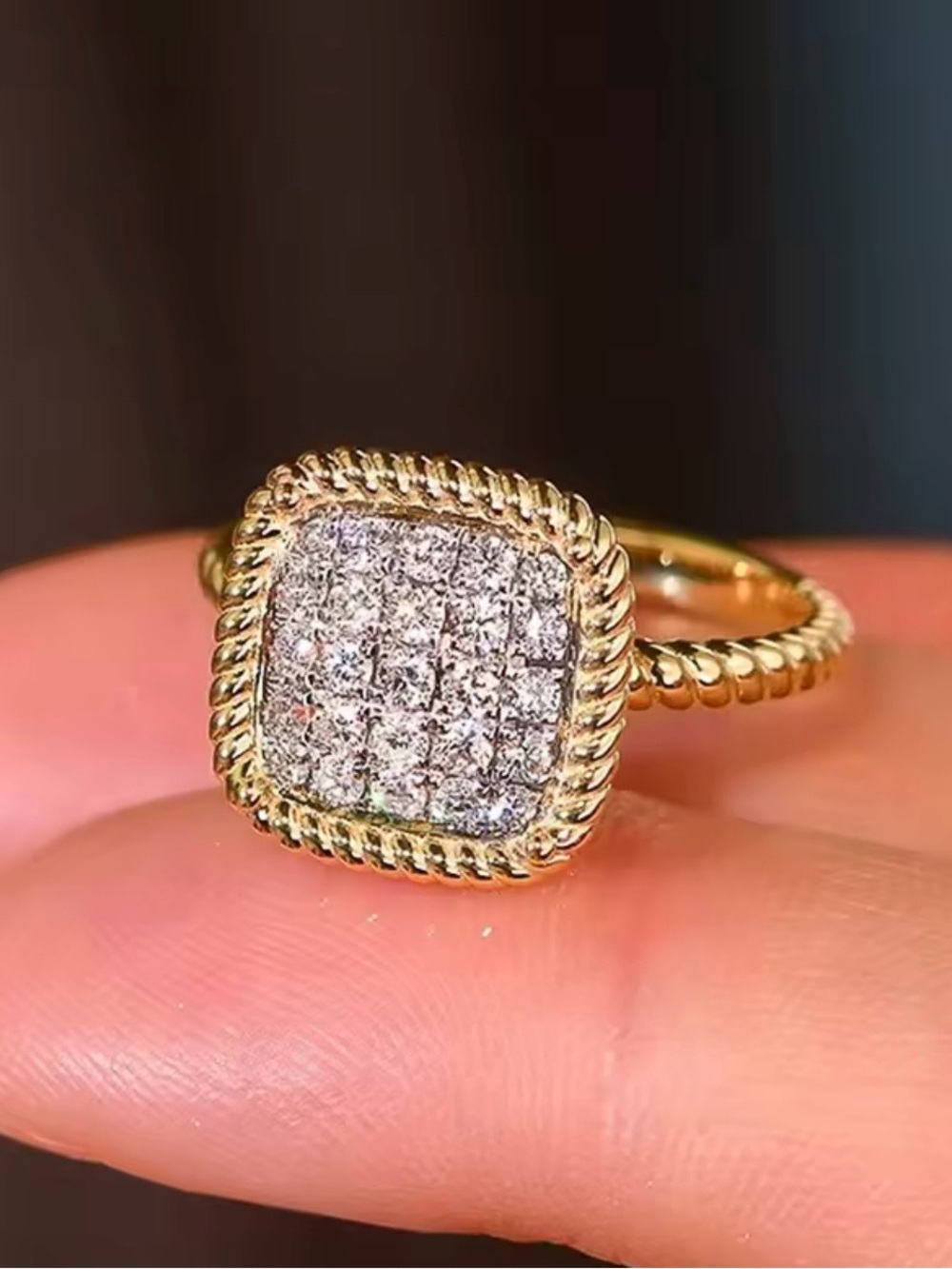 18k Pave Ring - Picture 4 of 11